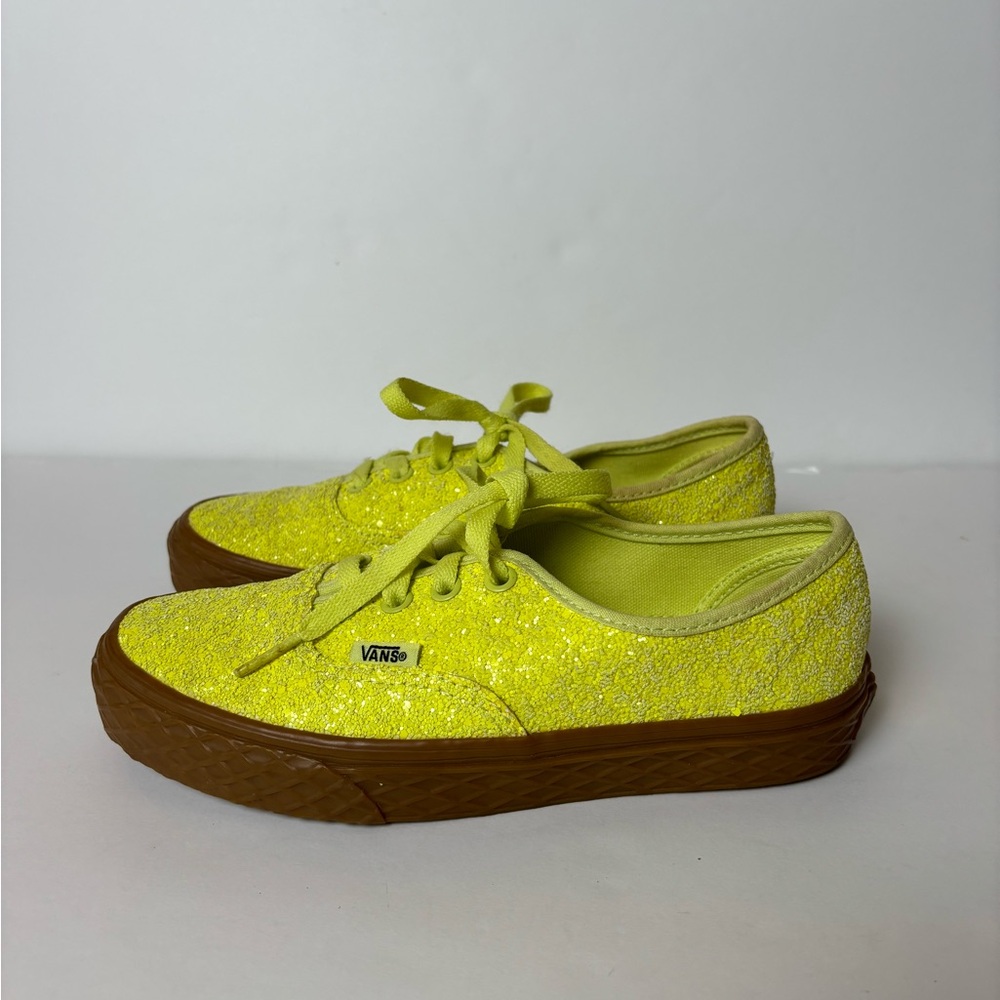 Vans Womens Neon Yellow Ice Cream Glitter Sneakers Skate Shoes Size 6